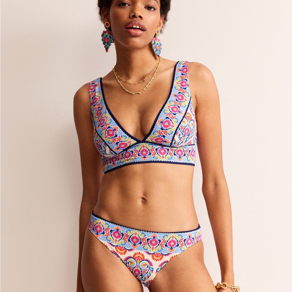 Boden Women's Vibrant Pink and Blue Bikini Set - Picture 3 of 5